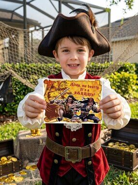 Vintage Disney Pirates of the Caribbean Birthday Invitations - Hallmark 8ct Set